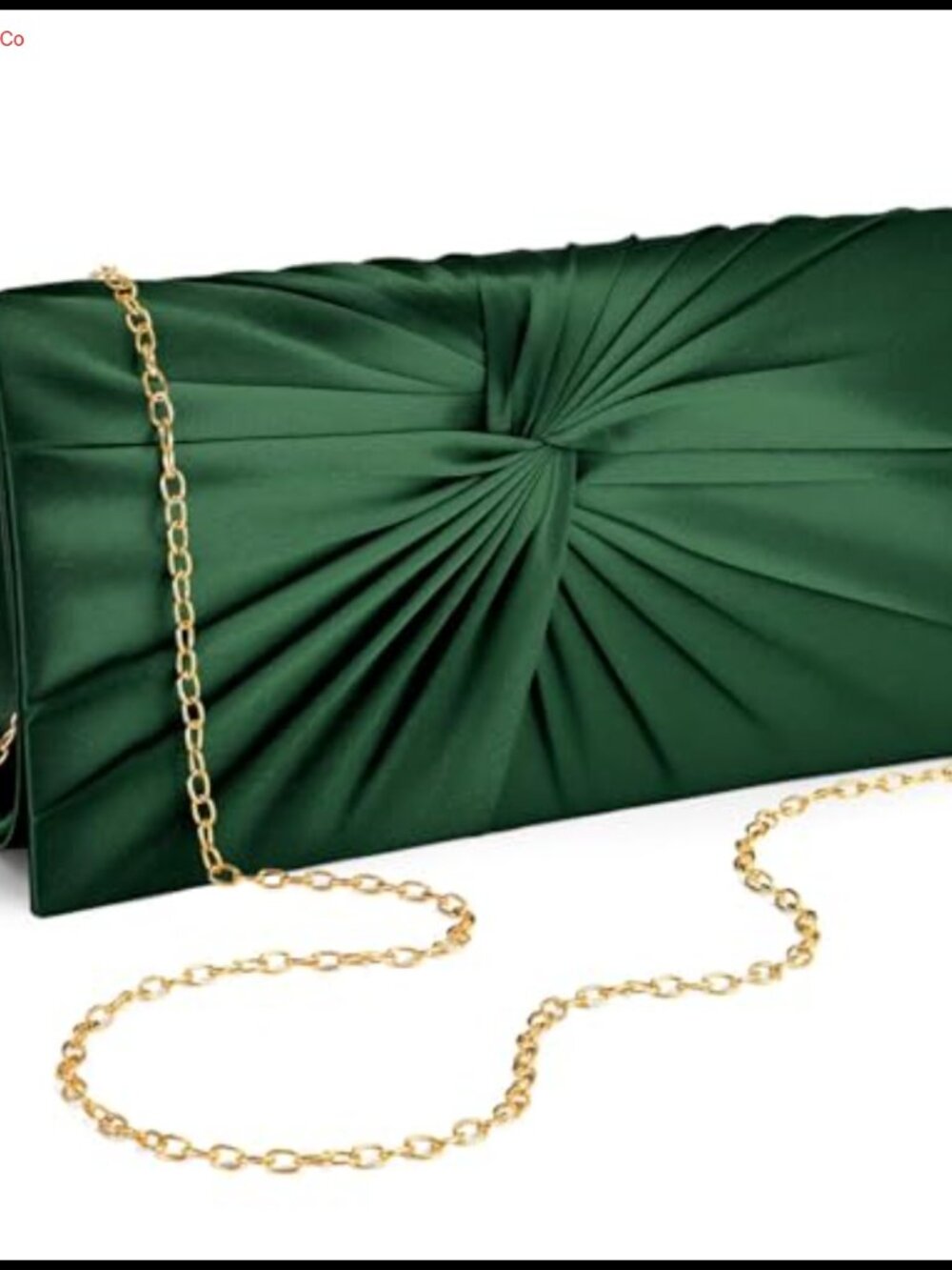 Satin Evening Clutch with Detachable Chain Formal Purse